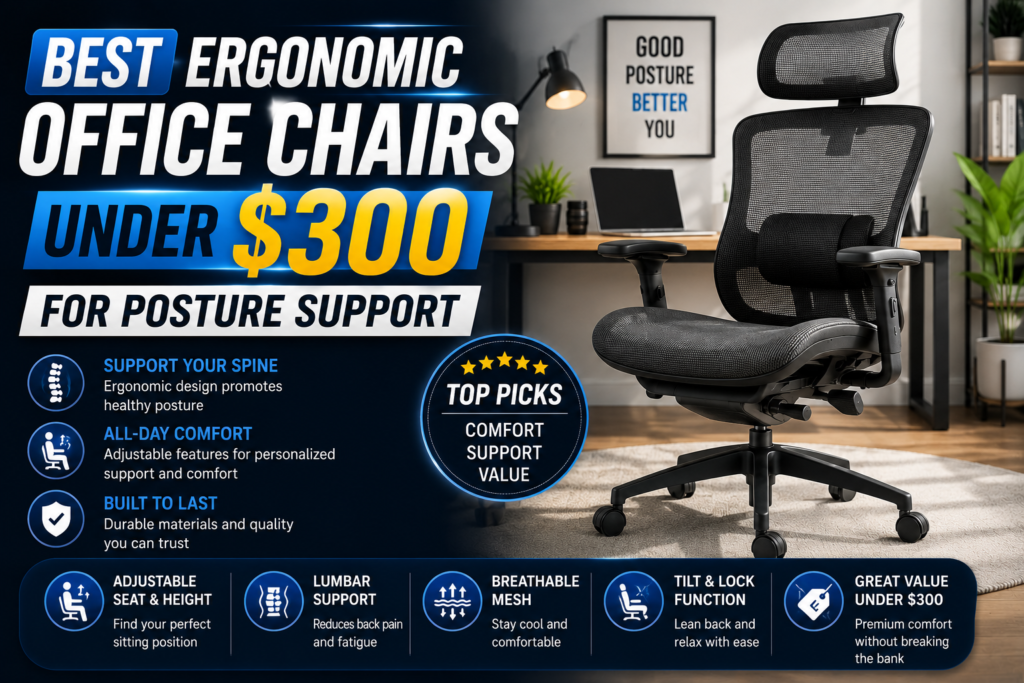 Best Ergonomic Office Chairs Under $300 for Posture Support